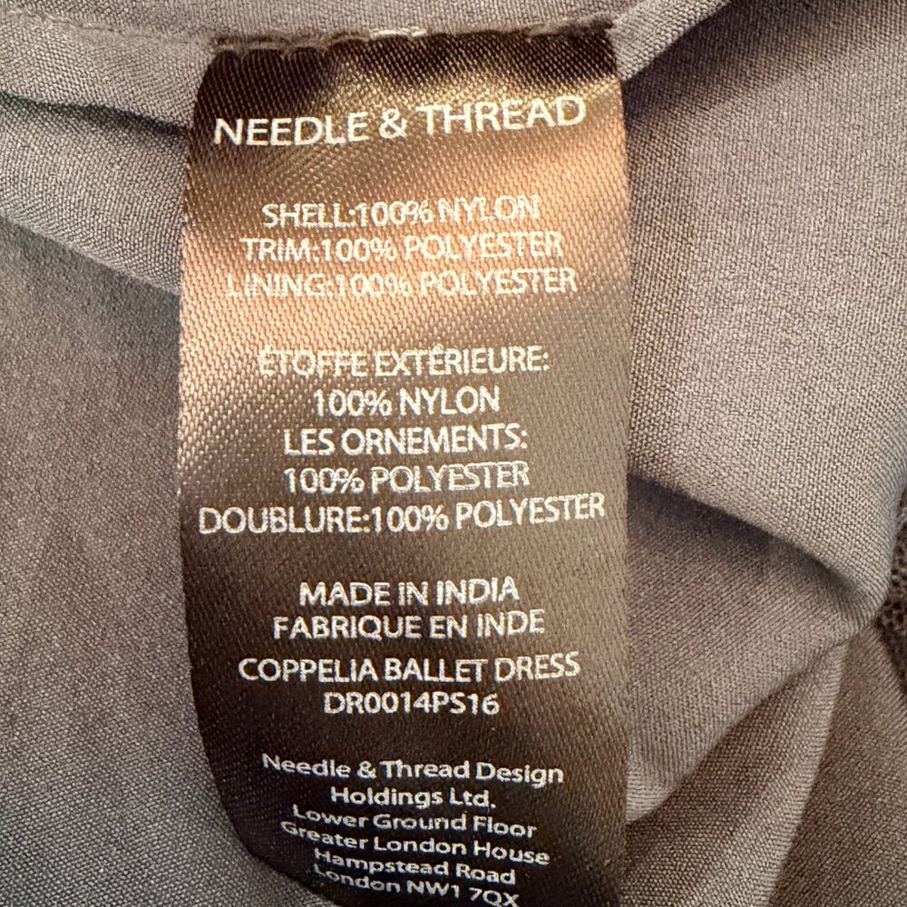 Needle & Thread Coppelia Ballet Dress Navy Beaded Tulle Size 4 - Picture 8 of 10